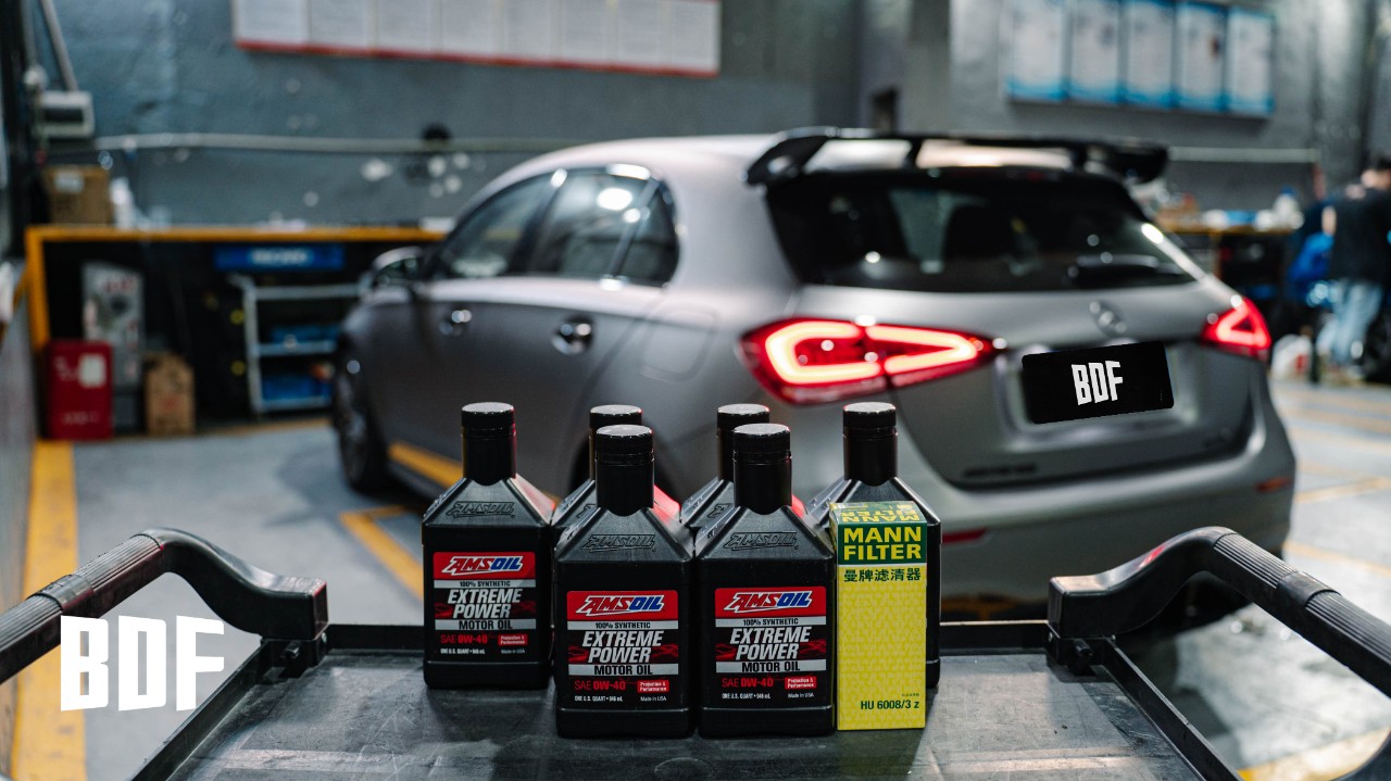 奔驰 AMG A45 更换安索性能版0W40 P400＋曼牌机滤